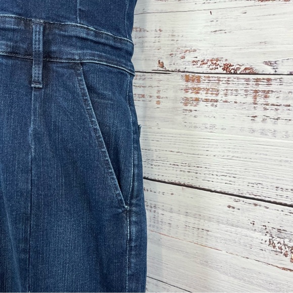 Frame Prosser Medium Wash Short Sleeve Denim Jumpsuit - Picture 3 of 16